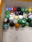 Vtg 40+ Piece Glass Marble Lot Shooters Swirls Cats Eye Vitro Agate and More #3