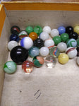 Vtg 40+ Piece Glass Marble Lot Shooters Swirls Cats Eye Vitro Agate and More #3