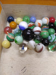 Vtg 40+ Piece Glass Marble Lot Shooters Swirls Cats Eye Vitro Agate and More #3