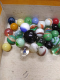Vtg 40+ Piece Glass Marble Lot Shooters Swirls Cats Eye Vitro Agate and More #3
