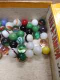 Vtg 40+ Piece Glass Marble Lot Shooters Swirls Cats Eye Vitro Agate and More #3