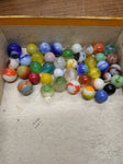 Vtg 40+ Piece Glass Marble Lot Shooters Swirls Cats Eye Vitro Agate and More #4