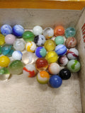 Vtg 40+ Piece Glass Marble Lot Shooters Swirls Cats Eye Vitro Agate and More #4