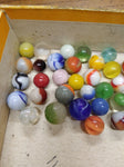 Vtg 40+ Piece Glass Marble Lot Shooters Swirls Cats Eye Vitro Agate and More #4