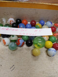 Vtg 40+ Piece Glass Marble Lot Shooters Swirls Cats Eye Vitro Agate and More #5