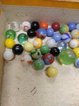 Vtg 40+ Piece Glass Marble Lot Shooters Swirls Cats Eye Vitro Agate and More #5