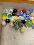 Vtg 40+ Piece Glass Marble Lot Shooters Swirls Cats Eye Vitro Agate and More #5
