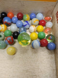 Vtg 40+ Piece Glass Marble Lot Shooters Swirls Cats Eye Vitro Agate and More #5