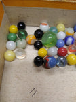 Vtg 40+ Piece Glass Marble Lot Shooters Swirls Cats Eye Vitro Agate and More #5