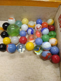 Vtg 40+ Piece Glass Marble Lot Shooters Swirls Cats Eye Vitro Agate and More #5
