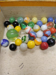 Vtg 40+ Piece Glass Marble Lot Shooters Swirls Cats Eye Vitro Agate and More #5