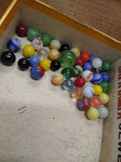 Vtg 40+ Piece Glass Marble Lot Shooters Swirls Cats Eye Vitro Agate and More #5