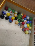 Vtg 40+ Piece Glass Marble Lot Shooters Swirls Cats Eye Vitro Agate and More #5