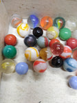 Vtg 40+ Piece Glass Marble Lot Shooters Swirls Cats Eye Vitro Agate and More #6