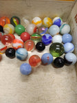 Vtg 40+ Piece Glass Marble Lot Shooters Swirls Cats Eye Vitro Agate and More #6