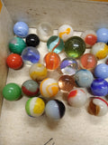 Vtg 40+ Piece Glass Marble Lot Shooters Swirls Cats Eye Vitro Agate and More #6