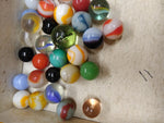 Vtg 40+ Piece Glass Marble Lot Shooters Swirls Cats Eye Vitro Agate and More #6