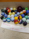 Vtg 40+ Piece Glass Marble Lot Shooters Swirls Cats Eye Vitro Agate and More #7