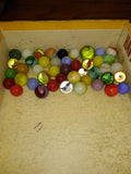 Vtg 40+ Piece Glass Marble Lot Shooters Swirls Cats Eye Vitro Agate and More #8