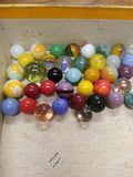 Vtg 40+ Piece Glass Marble Lot Shooters Swirls Cats Eye Vitro Agate and More #8