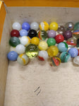 Vtg 40+ Piece Glass Marble Lot Shooters Swirls Cats Eye Vitro Agate and More #8