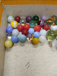 Vtg 40+ Piece Glass Marble Lot Shooters Swirls Cats Eye Vitro Agate and More #8