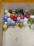 Vtg 40+ Piece Glass Marble Lot Shooters Swirls Cats Eye Vitro Agate and More #8
