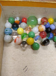 Vtg 40+ Piece Glass Marble Lot Shooters Swirls Cats Eye Vitro Agate and More #9