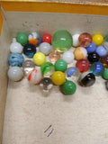 Vtg 40+ Piece Glass Marble Lot Shooters Swirls Cats Eye Vitro Agate and More #9