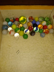 Vtg 40+ Piece Glass Marble Lot Shooters Swirls Cats Eye Vitro Agate and More #9