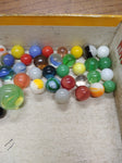 Vtg 40+ Piece Glass Marble Lot Shooters Swirls Cats Eye Vitro Agate and More #9