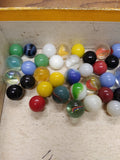 Vtg 40+ Piece Glass Marble Lot Shooters Swirls Cats Eye Vitro Agate and More #10