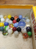 Vtg 40+ Piece Glass Marble Lot Shooters Swirls Cats Eye Vitro Agate and More #10