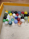 Vtg 40+ Piece Glass Marble Lot Shooters Swirls Cats Eye Vitro Agate and More #10