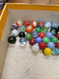 Vtg 40+ Piece Glass Marble Lot Shooters Swirls Cats Eye Vitro Agate and More #11