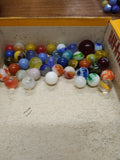 Vtg 40+ Piece Glass Marble Lot Shooters Swirls Cats Eye Vitro Agate and More #12