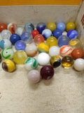 Vtg 40+ Piece Glass Marble Lot Shooters Swirls Cats Eye Vitro Agate and More #12