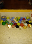 Vtg 40+ Piece Glass Marble Lot Shooters Swirls Cats Eye Vitro Agate and More #13