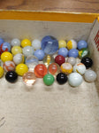 Vtg 40+ Piece Glass Marble Lot Shooters Swirls Cats Eye Vitro Agate and More #13