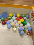 Vtg 40+ Piece Glass Marble Lot Shooters Swirls Cats Eye Vitro Agate and More #13