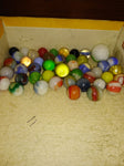 Vtg 40+ Piece Glass Marble Lot Shooters Swirls Cats Eye Vitro Agate and More #15