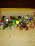 Vtg 40+ Piece Glass Marble Lot Shooters Swirls Cats Eye Vitro Agate and More #15