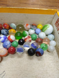 Vtg 40+ Piece Glass Marble Lot Shooters Swirls Cats Eye Vitro Agate and More #15