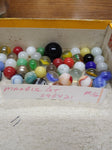 Vtg 40+ Piece Glass Marble Lot Shooters Swirls Cats Eye Vitro Agate and More #16