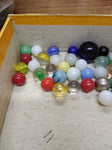 Vtg 40+ Piece Glass Marble Lot Shooters Swirls Cats Eye Vitro Agate and More #16