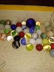 Vtg 40+ Piece Glass Marble Lot Shooters Swirls Cats Eye Vitro Agate and More #16