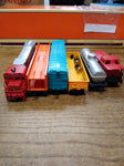 Vtg Assorted HO Scale Railroad Lot Santa Fe Engine Auto Loader Texaco Tanker