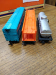 Vtg Assorted HO Scale Railroad Lot Santa Fe Engine Auto Loader Texaco Tanker