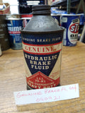 Vtg Cone Top Genuine Hydraulic Heavy Duty Brake Fluid Can 12 Ounce Metal Empty