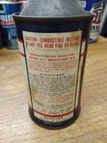 Vtg Cone Top Genuine Hydraulic Heavy Duty Brake Fluid Can 12 Ounce Metal Empty